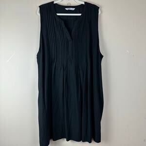 Sonoma Womens Linen Blend Tunic Dress Size 3X Resortwear Travel LBD Minimalist